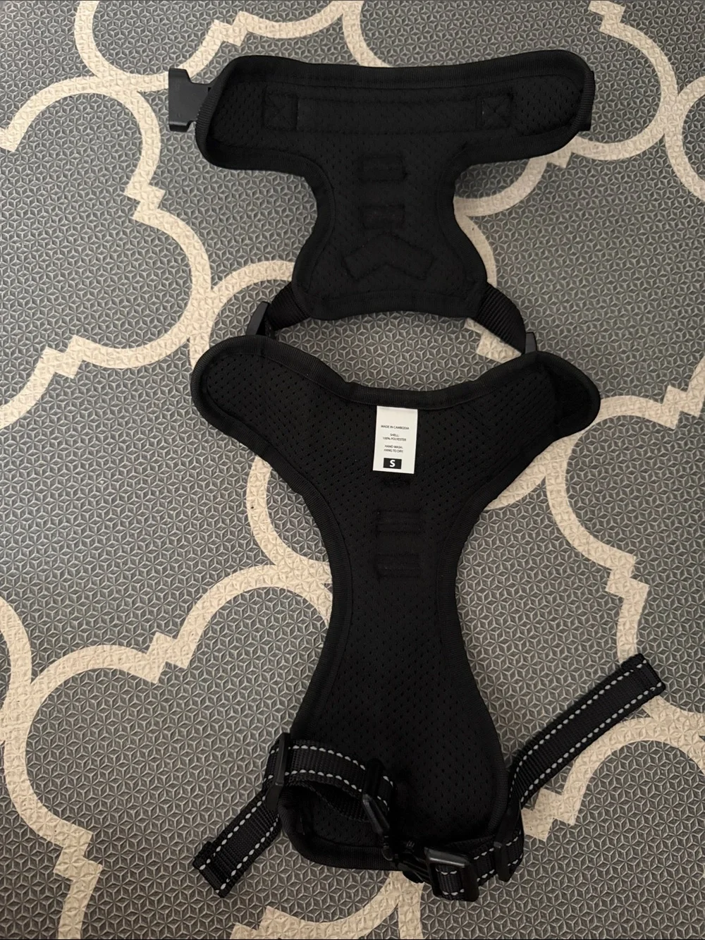 Eddie Bauer Black Padded Reflective Dog Harness - Small